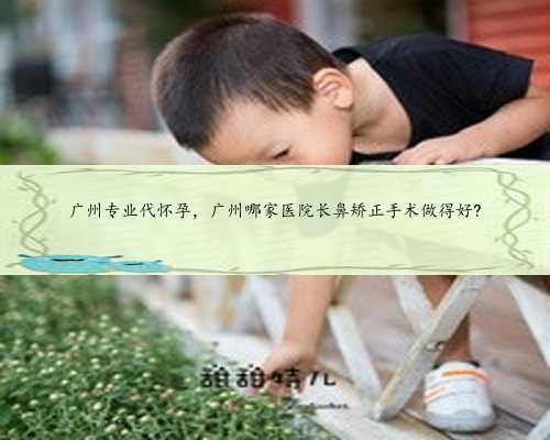 广州专业代怀孕，广州哪家医院长鼻矫正手术做得好?