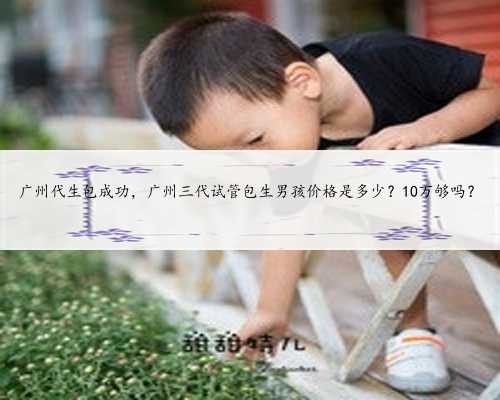 广州代生包成功，广州三代试管包生男孩价格是多少？10万够吗？