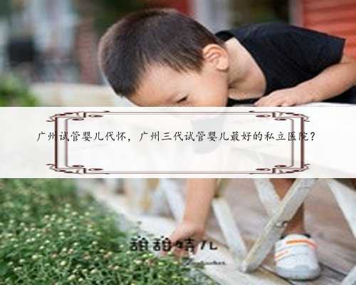 广州试管婴儿代怀，广州三代试管婴儿最好的私立医院？